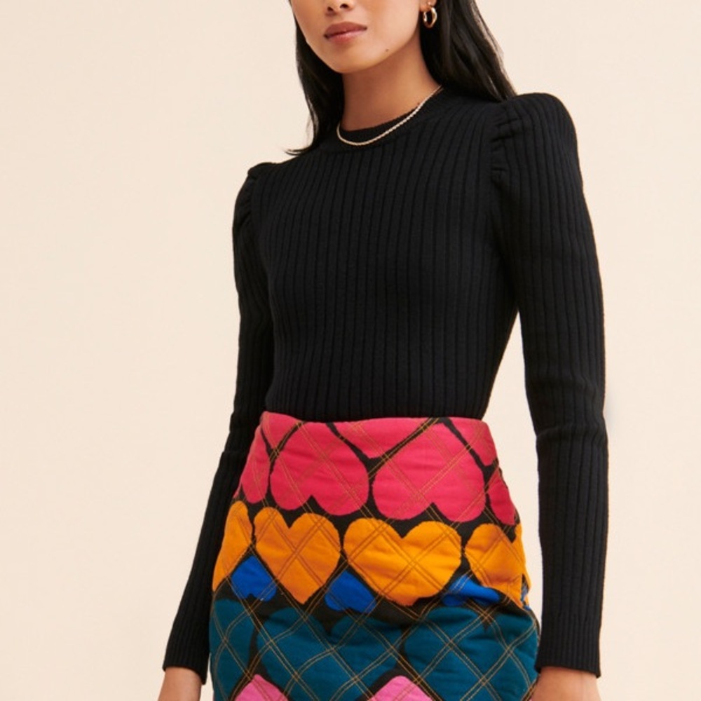 FARM Rio Pink Full of Hearts Mini Skirt